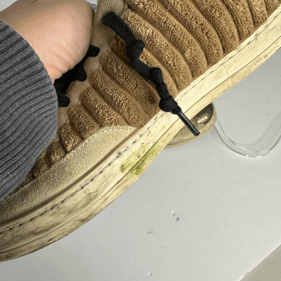 P448 John Pride Sneaker W Rib Tan Lace up low top LE Womens 38 US 7.5 8 - Picture 11 of 11